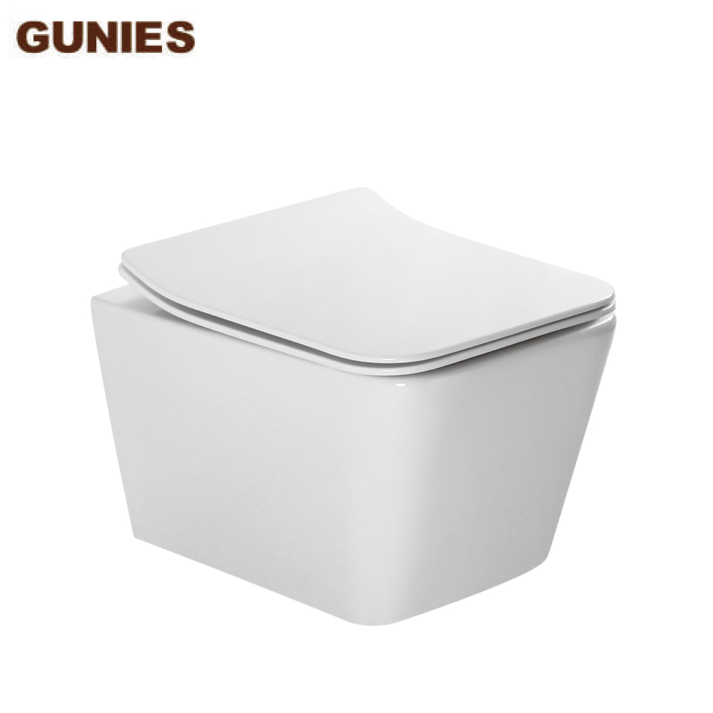 bathroom ceramic white wall hung toilet