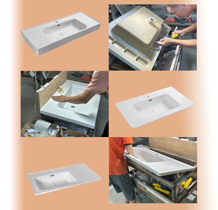White Ceramic Wash Basin & Vanity Sink 